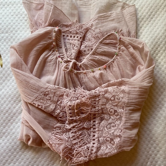 Scandal Italy Women's Pink Bohemian Top, One Size - Picture 8 of 13